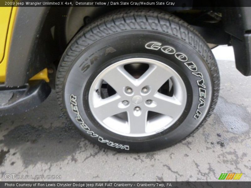 Detonator Yellow / Dark Slate Gray/Medium Slate Gray 2009 Jeep Wrangler Unlimited X 4x4