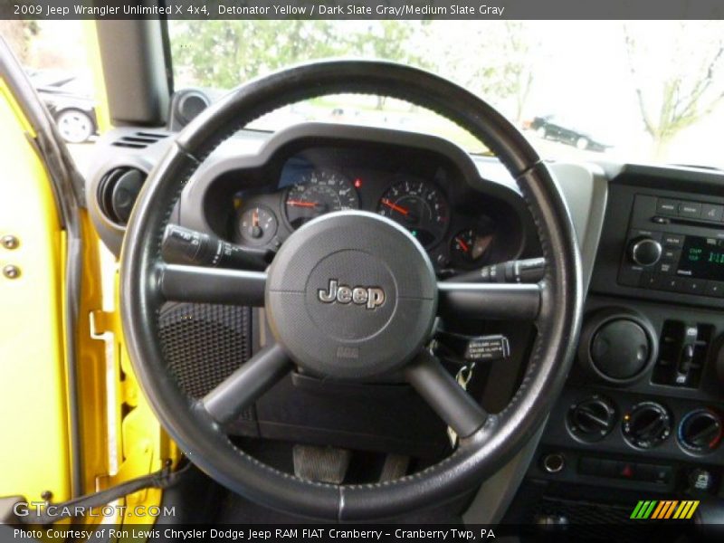 Detonator Yellow / Dark Slate Gray/Medium Slate Gray 2009 Jeep Wrangler Unlimited X 4x4