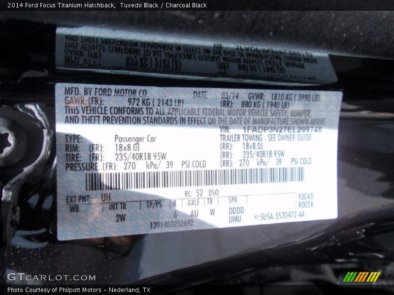 Tuxedo Black / Charcoal Black 2014 Ford Focus Titanium Hatchback