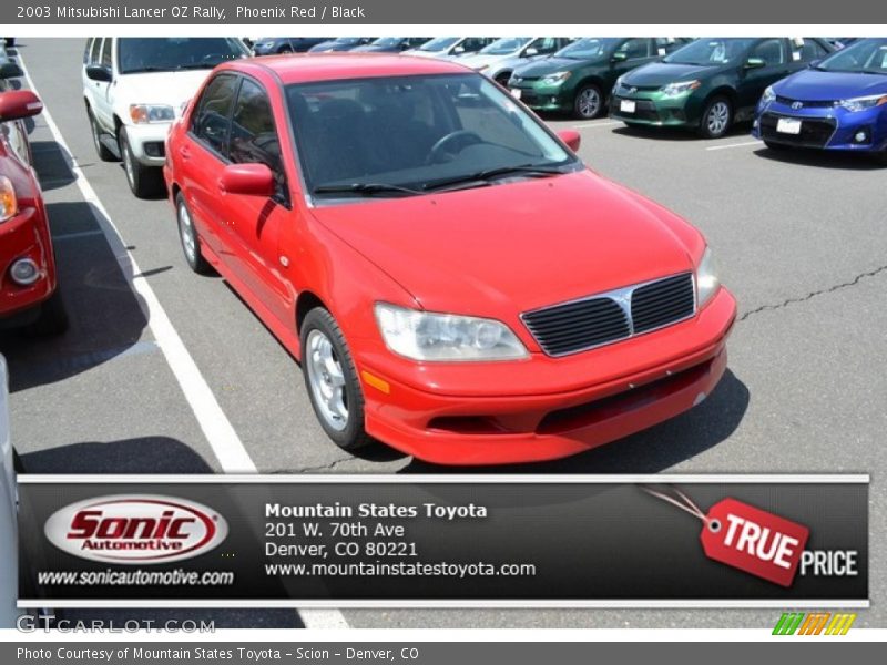 Phoenix Red / Black 2003 Mitsubishi Lancer OZ Rally