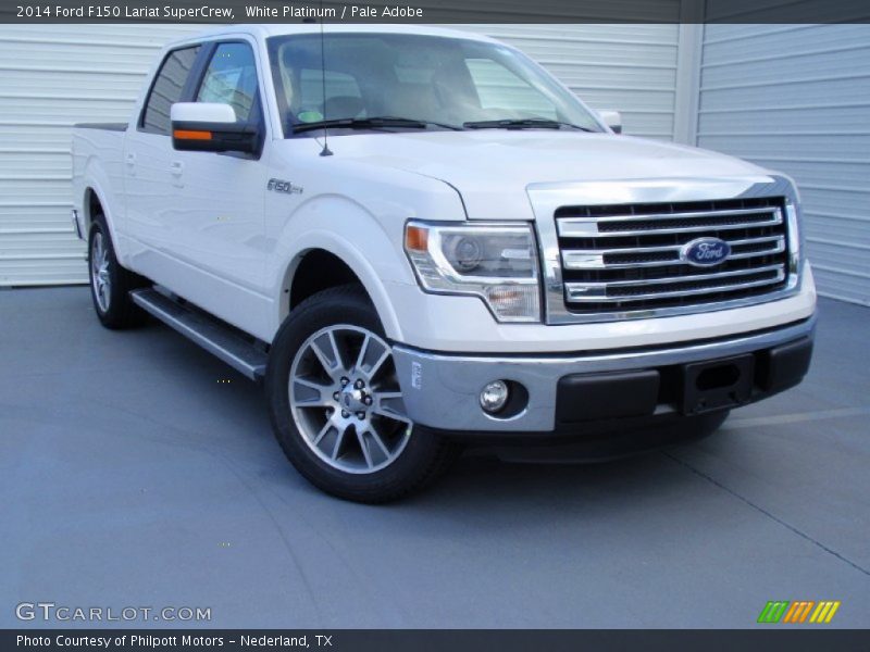 White Platinum / Pale Adobe 2014 Ford F150 Lariat SuperCrew