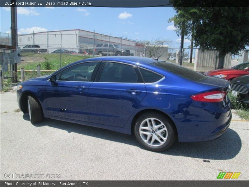 Deep Impact Blue / Dune 2014 Ford Fusion SE
