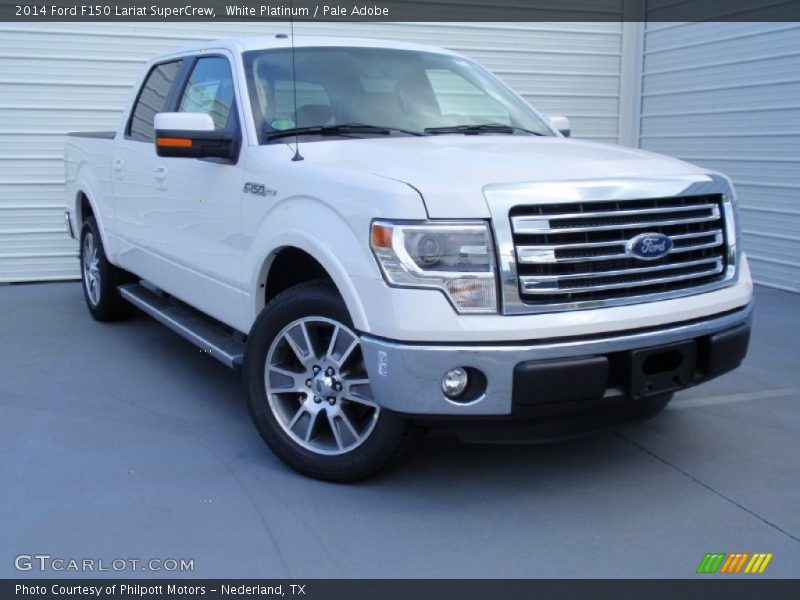 White Platinum / Pale Adobe 2014 Ford F150 Lariat SuperCrew