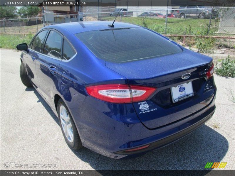 Deep Impact Blue / Dune 2014 Ford Fusion SE