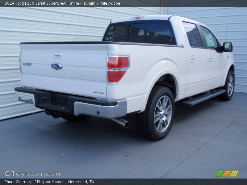 White Platinum / Pale Adobe 2014 Ford F150 Lariat SuperCrew
