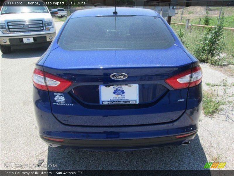 Deep Impact Blue / Dune 2014 Ford Fusion SE