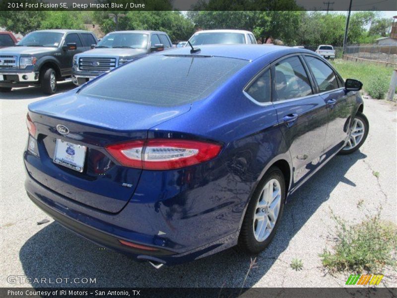 Deep Impact Blue / Dune 2014 Ford Fusion SE