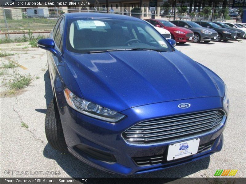 Deep Impact Blue / Dune 2014 Ford Fusion SE