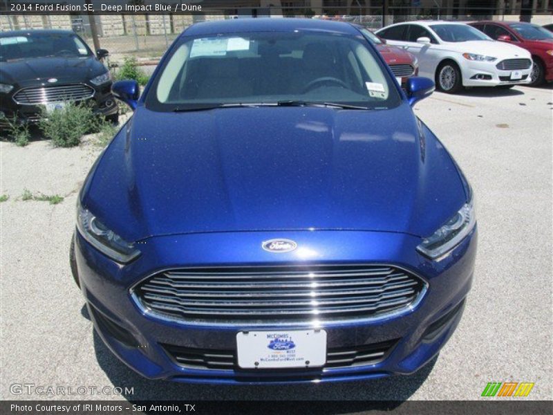 Deep Impact Blue / Dune 2014 Ford Fusion SE