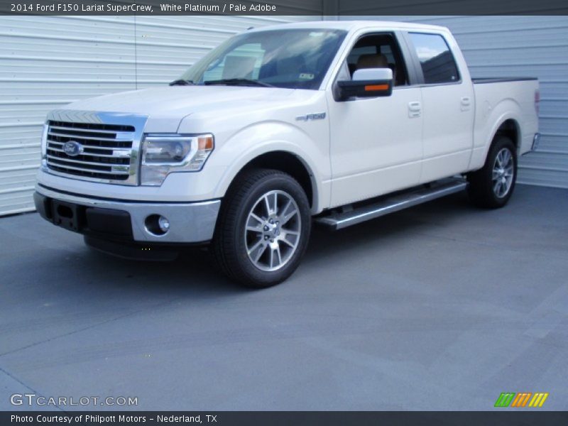White Platinum / Pale Adobe 2014 Ford F150 Lariat SuperCrew