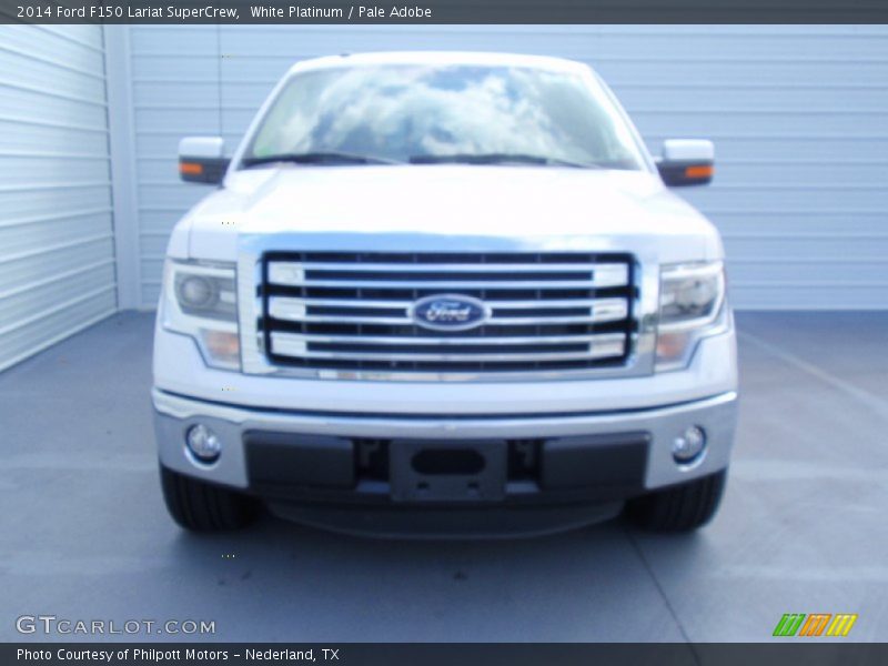 White Platinum / Pale Adobe 2014 Ford F150 Lariat SuperCrew