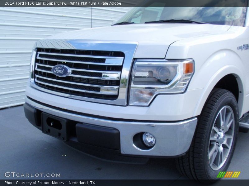White Platinum / Pale Adobe 2014 Ford F150 Lariat SuperCrew