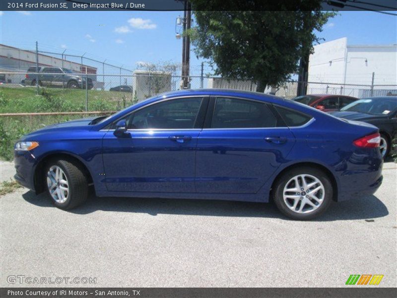 Deep Impact Blue / Dune 2014 Ford Fusion SE