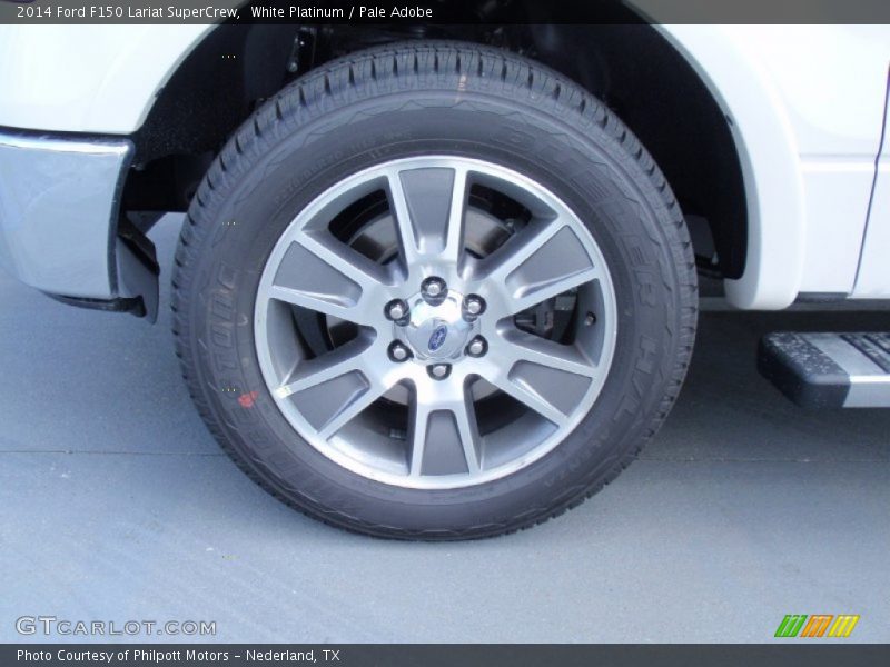White Platinum / Pale Adobe 2014 Ford F150 Lariat SuperCrew