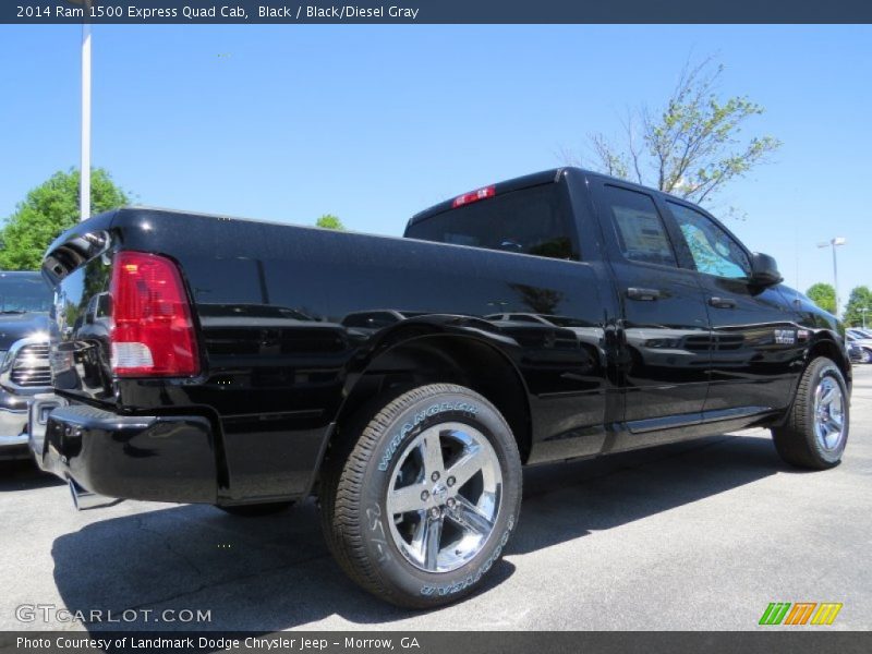 Black / Black/Diesel Gray 2014 Ram 1500 Express Quad Cab