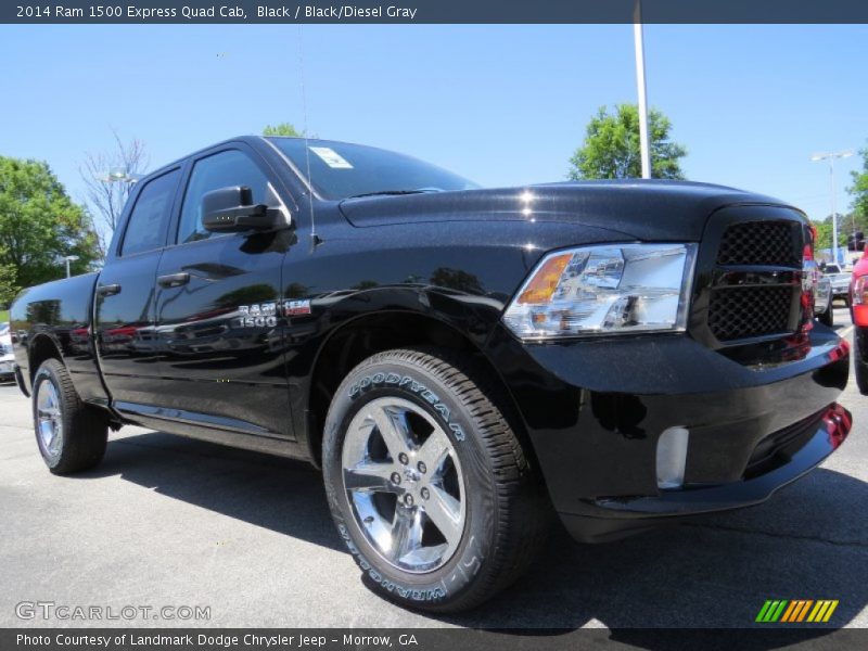 Black / Black/Diesel Gray 2014 Ram 1500 Express Quad Cab