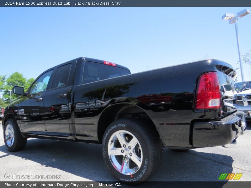 Black / Black/Diesel Gray 2014 Ram 1500 Express Quad Cab