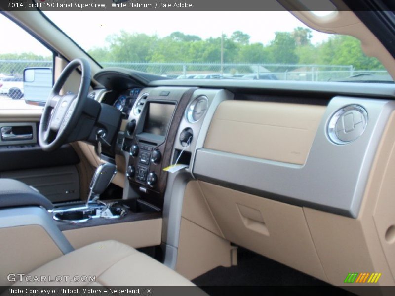 White Platinum / Pale Adobe 2014 Ford F150 Lariat SuperCrew