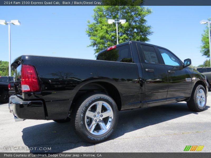 Black / Black/Diesel Gray 2014 Ram 1500 Express Quad Cab