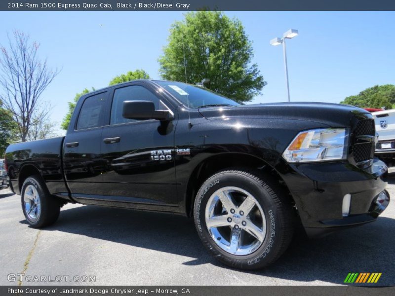 Black / Black/Diesel Gray 2014 Ram 1500 Express Quad Cab