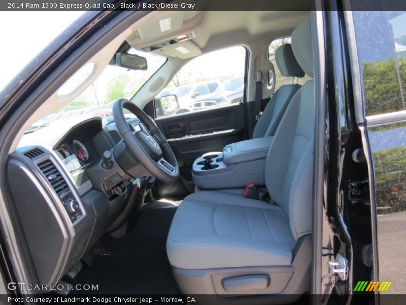 Black / Black/Diesel Gray 2014 Ram 1500 Express Quad Cab