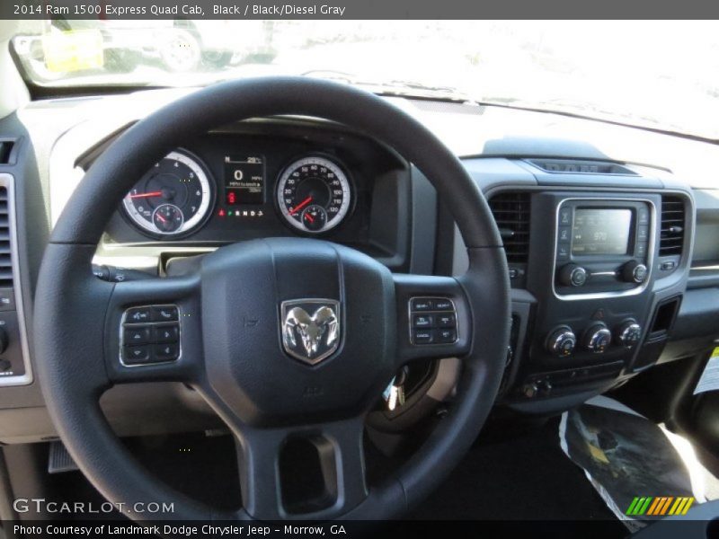 Black / Black/Diesel Gray 2014 Ram 1500 Express Quad Cab