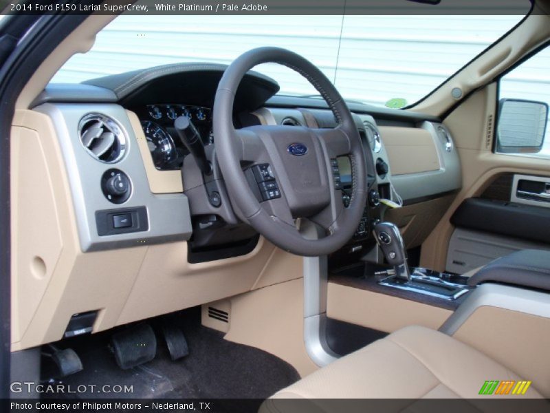 White Platinum / Pale Adobe 2014 Ford F150 Lariat SuperCrew