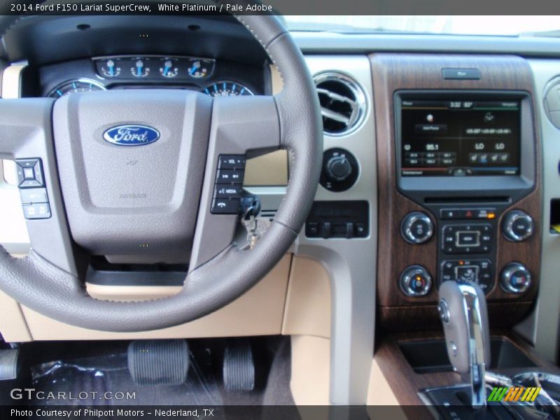 White Platinum / Pale Adobe 2014 Ford F150 Lariat SuperCrew