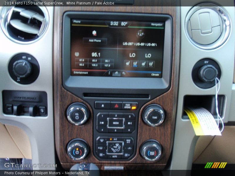 White Platinum / Pale Adobe 2014 Ford F150 Lariat SuperCrew