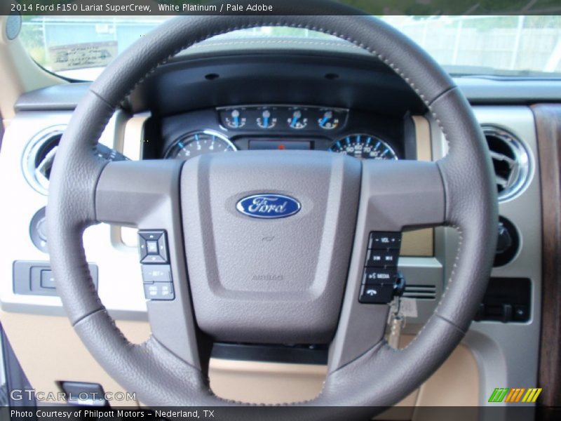 White Platinum / Pale Adobe 2014 Ford F150 Lariat SuperCrew