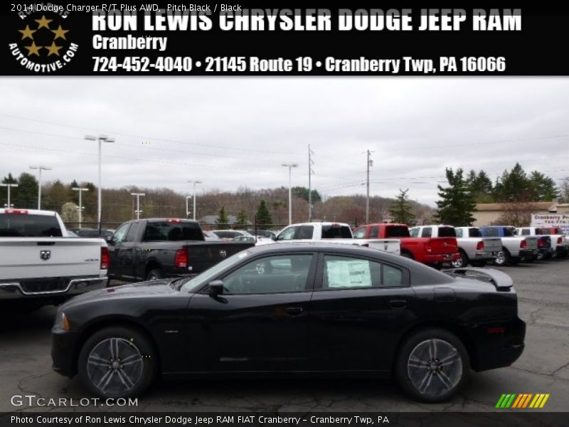 Pitch Black / Black 2014 Dodge Charger R/T Plus AWD