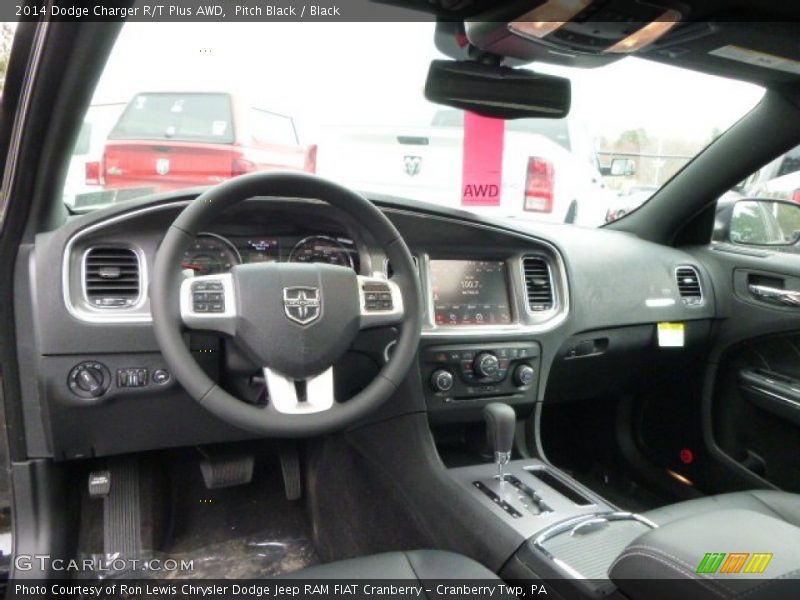 Pitch Black / Black 2014 Dodge Charger R/T Plus AWD