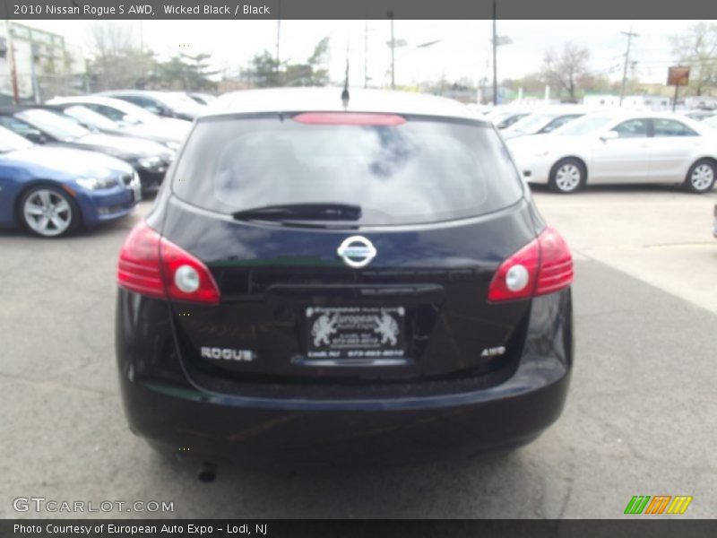 Wicked Black / Black 2010 Nissan Rogue S AWD