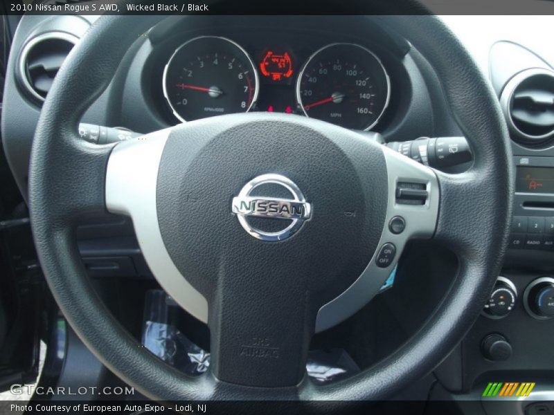 Wicked Black / Black 2010 Nissan Rogue S AWD