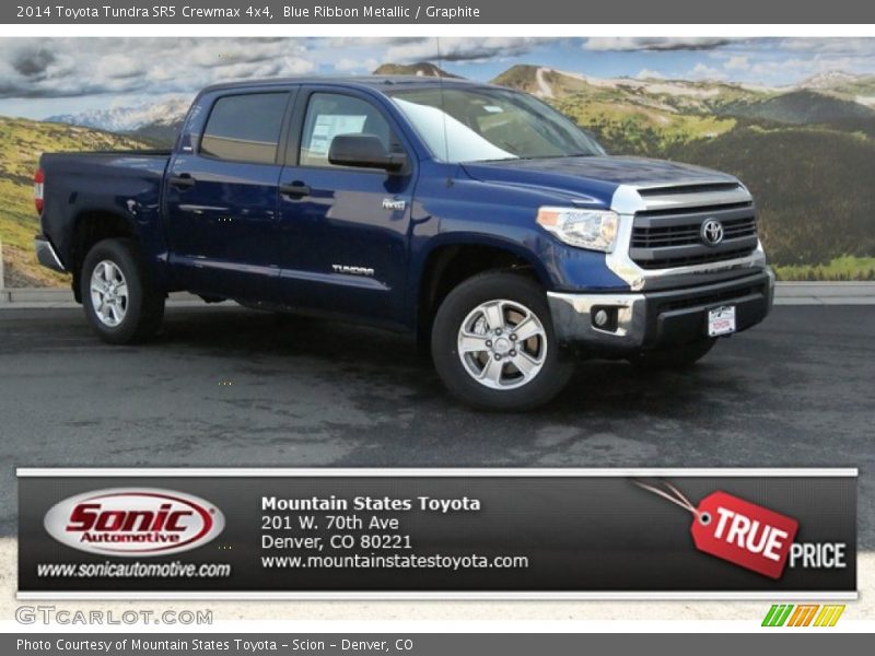 Blue Ribbon Metallic / Graphite 2014 Toyota Tundra SR5 Crewmax 4x4