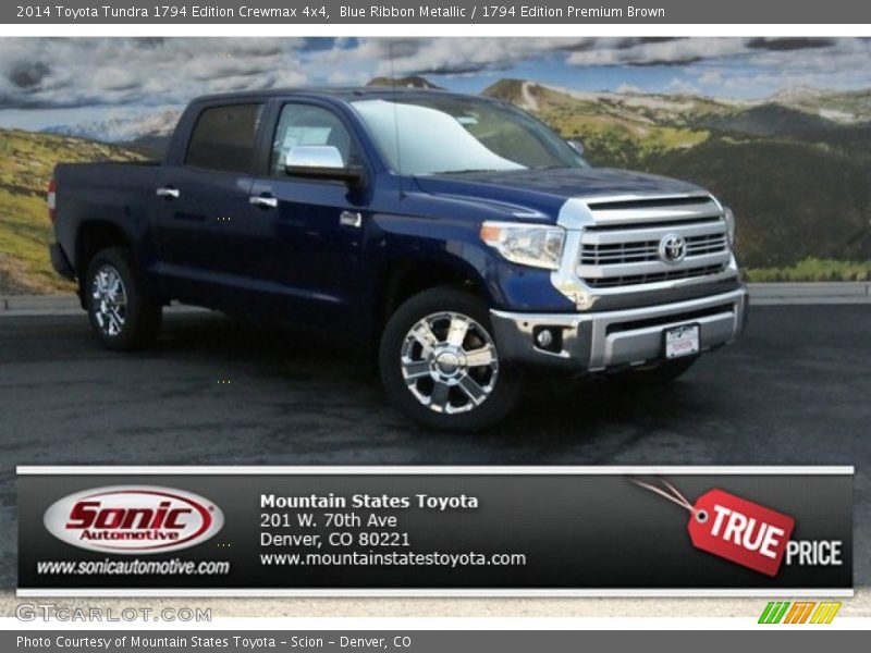 Blue Ribbon Metallic / 1794 Edition Premium Brown 2014 Toyota Tundra 1794 Edition Crewmax 4x4