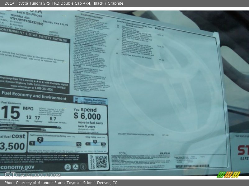 Black / Graphite 2014 Toyota Tundra SR5 TRD Double Cab 4x4