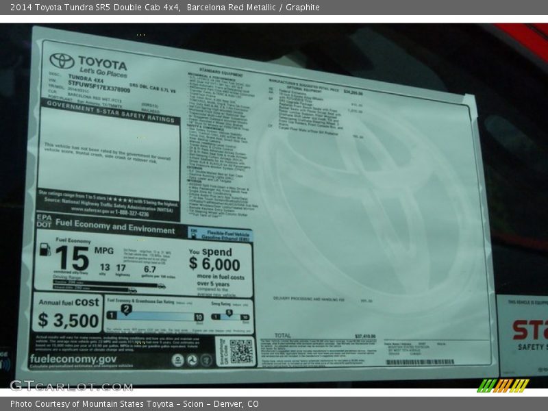Barcelona Red Metallic / Graphite 2014 Toyota Tundra SR5 Double Cab 4x4