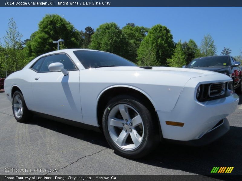 Bright White / Dark Slate Gray 2014 Dodge Challenger SXT