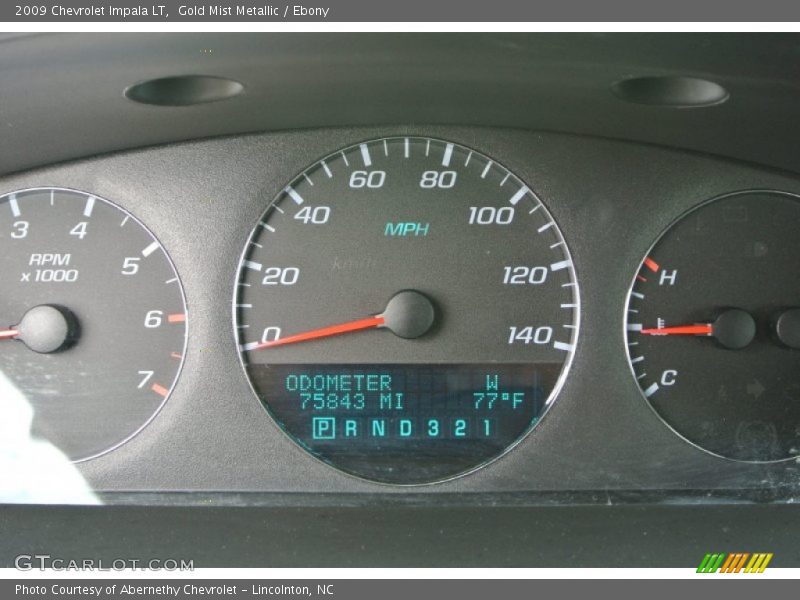 Gold Mist Metallic / Ebony 2009 Chevrolet Impala LT