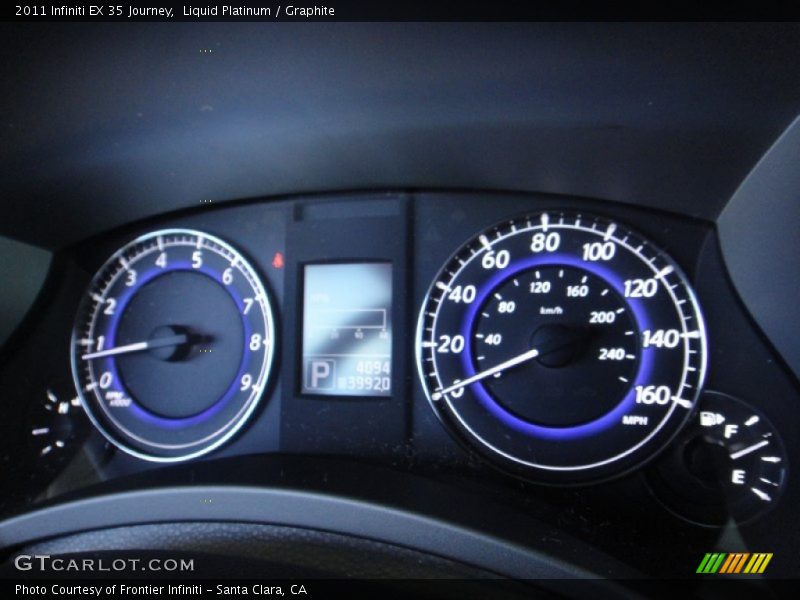 Liquid Platinum / Graphite 2011 Infiniti EX 35 Journey