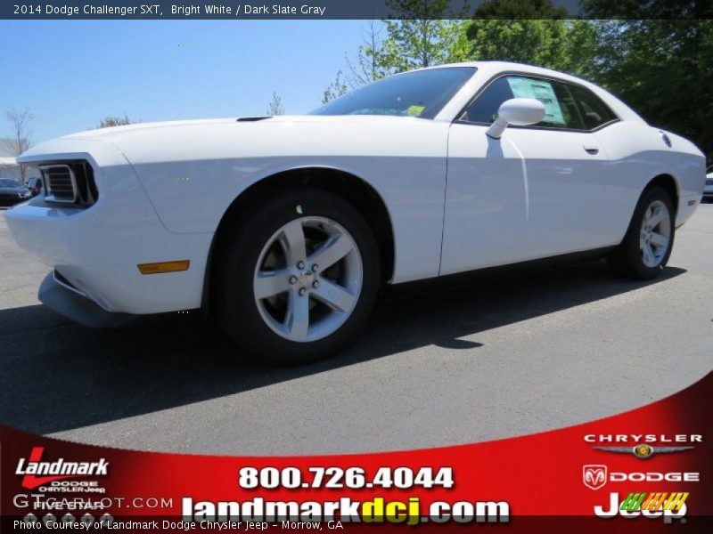 Bright White / Dark Slate Gray 2014 Dodge Challenger SXT