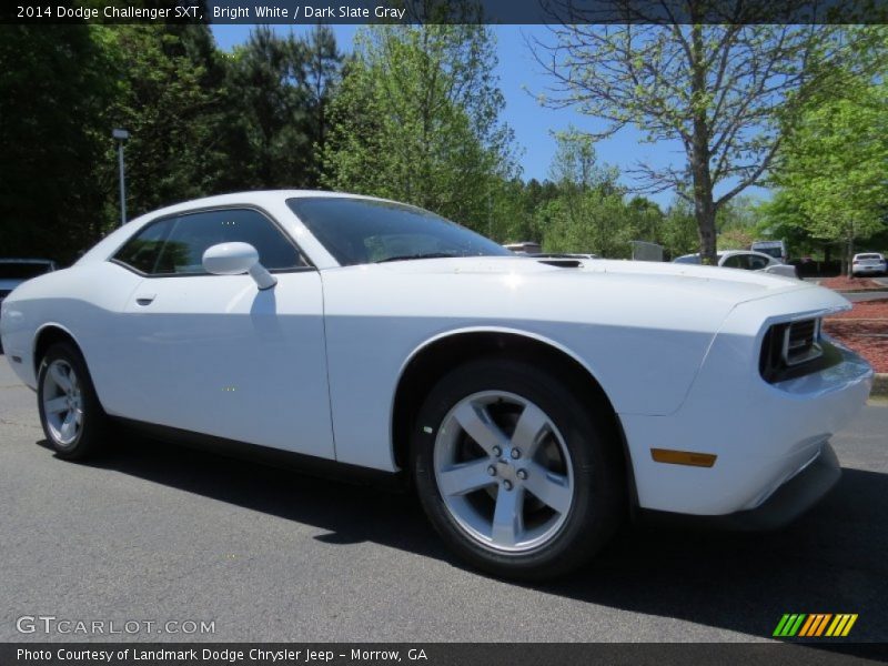Bright White / Dark Slate Gray 2014 Dodge Challenger SXT
