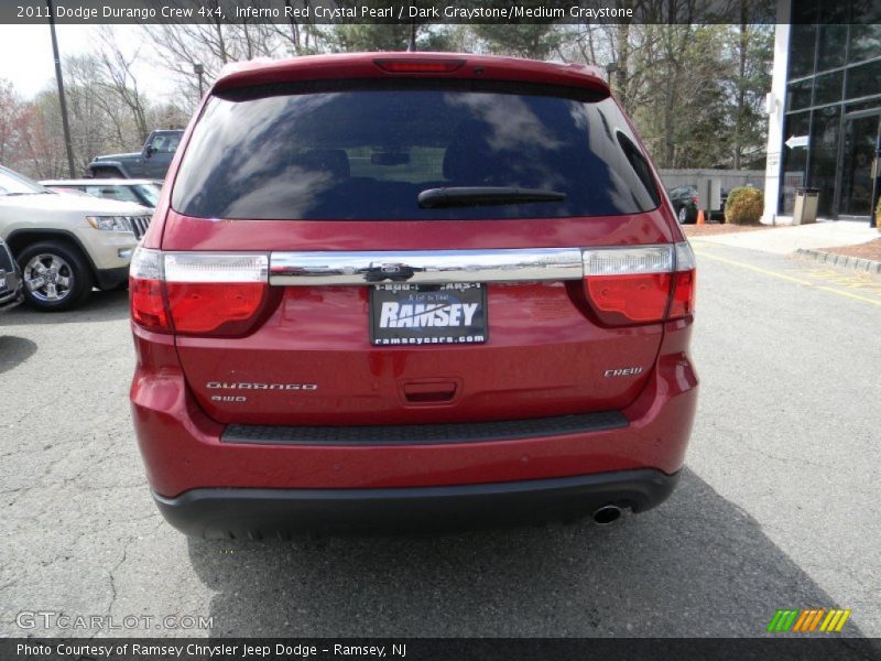 Inferno Red Crystal Pearl / Dark Graystone/Medium Graystone 2011 Dodge Durango Crew 4x4