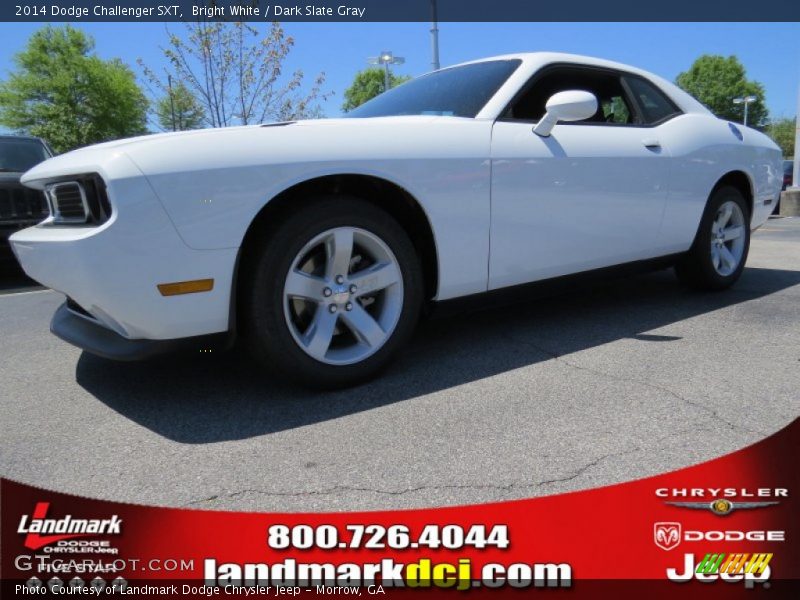 Bright White / Dark Slate Gray 2014 Dodge Challenger SXT
