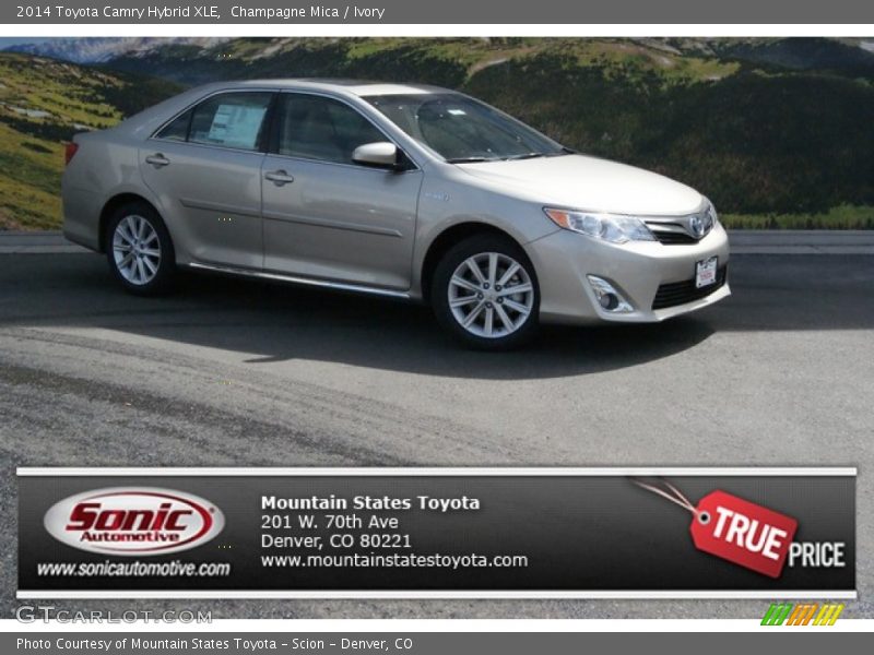 Champagne Mica / Ivory 2014 Toyota Camry Hybrid XLE