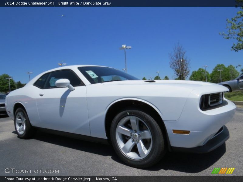 Bright White / Dark Slate Gray 2014 Dodge Challenger SXT