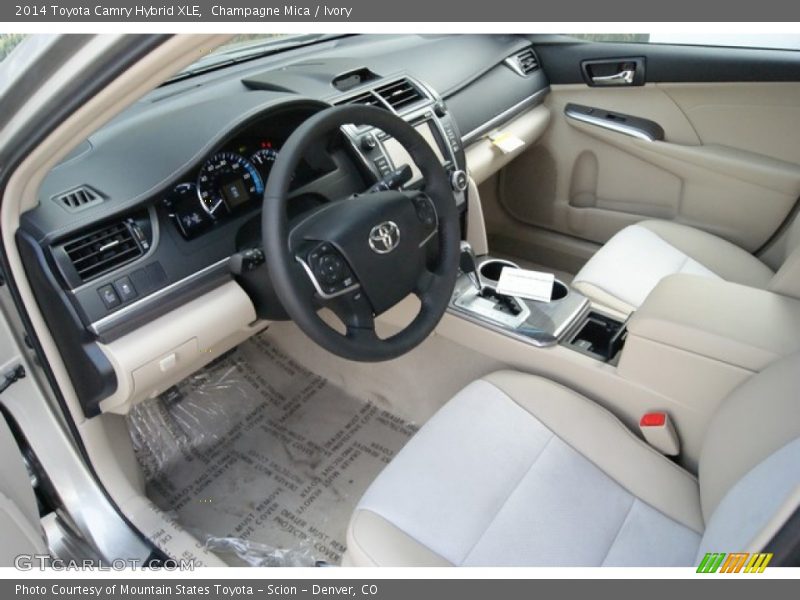 Champagne Mica / Ivory 2014 Toyota Camry Hybrid XLE