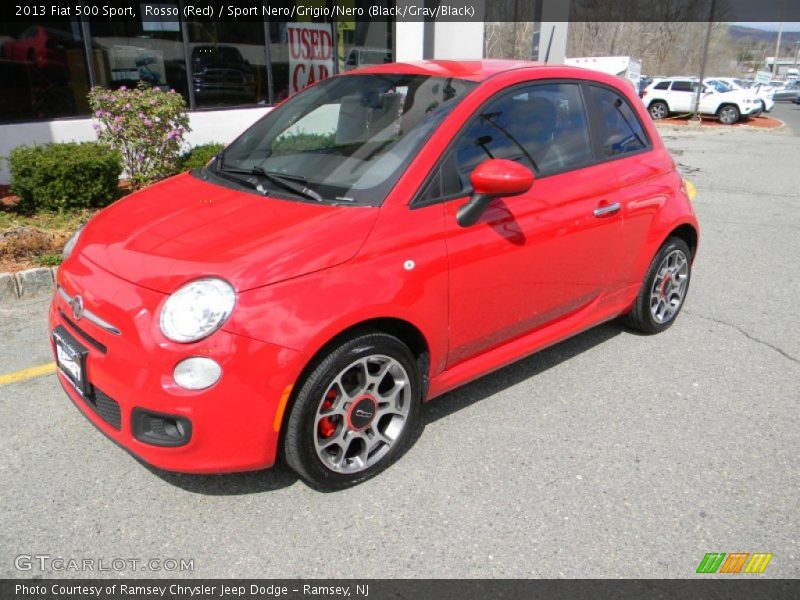 Rosso (Red) / Sport Nero/Grigio/Nero (Black/Gray/Black) 2013 Fiat 500 Sport