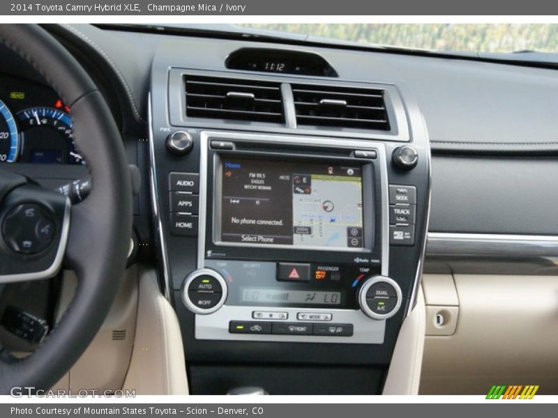 Champagne Mica / Ivory 2014 Toyota Camry Hybrid XLE